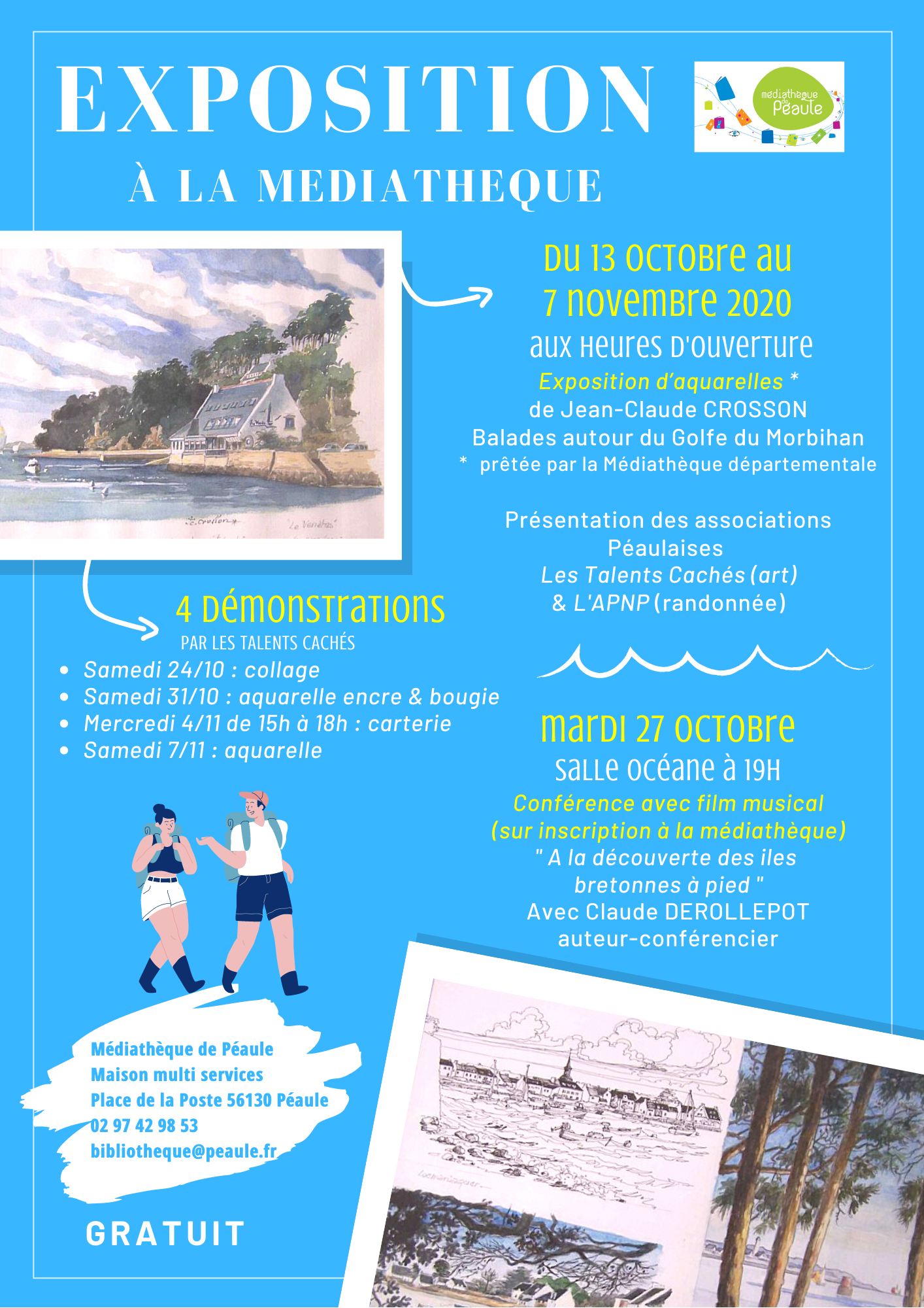 Expo médiathèque Péaule